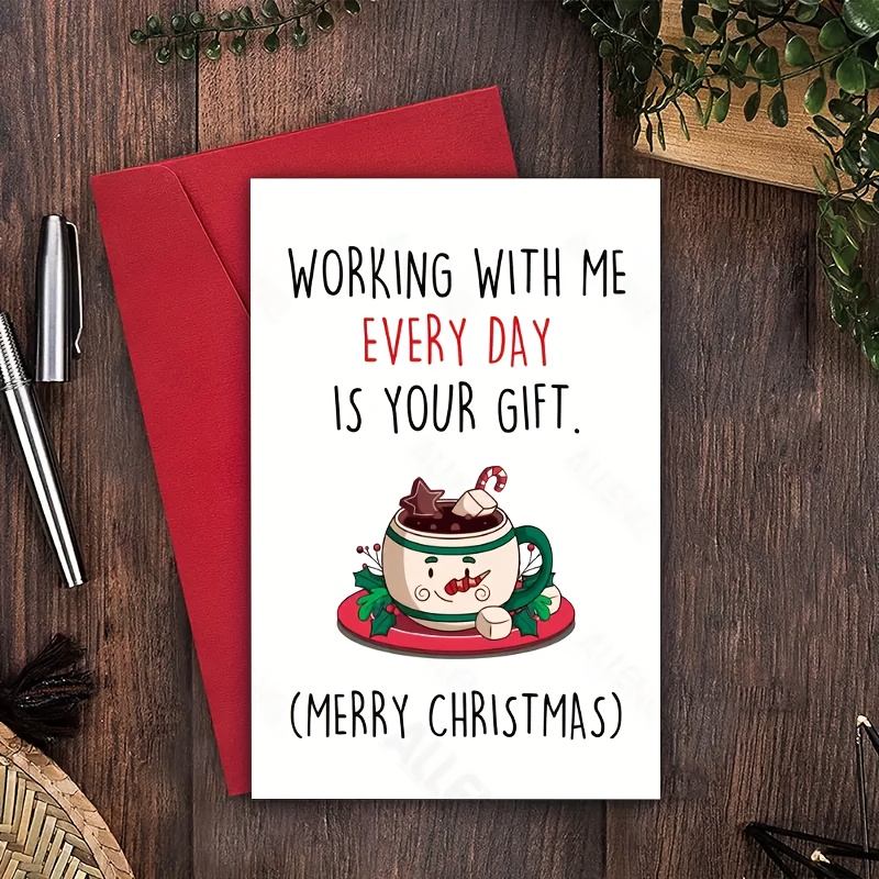 Funny & Naughty Christmas Card With Envelope - , Family, Colleagues, And Bosses - Humorous Holiday Greeting, Funny Christmas Gifts