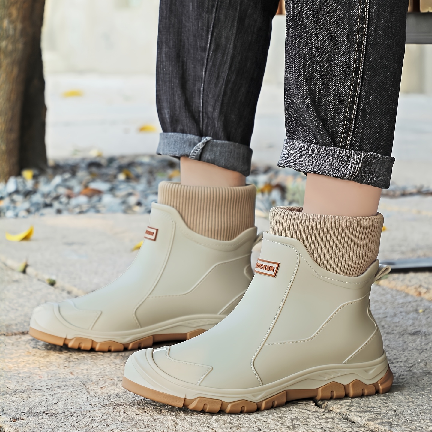 Unisex Lined Short Rain Boots for Autumn/Winter