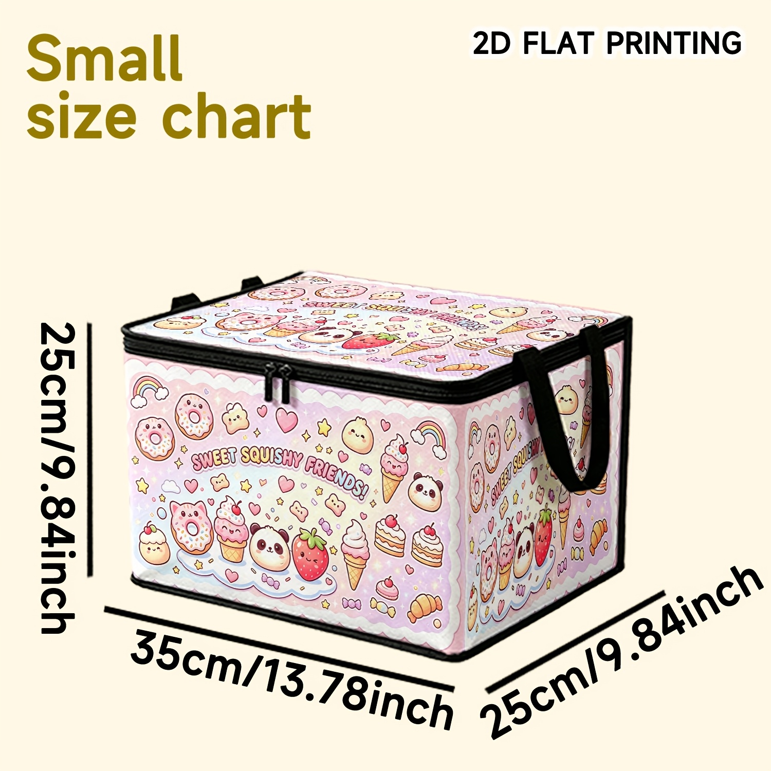 TEMU 1pc Sweet Candy Print Pink Purple Gradient Storage Box. Multiple Sizes , Suitable For Storing Candy, Snacks, Clothes For, Underwear And Socks,