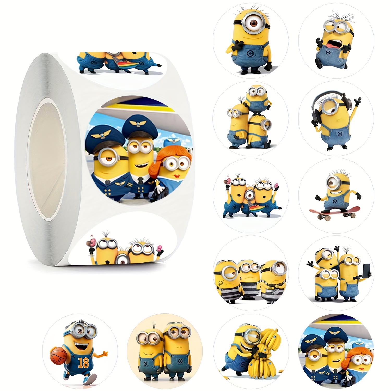 

Minions- Roll - 500 & For Gift Boxes, Luggage, Skateboards, Water Bottles, Computers & Phones