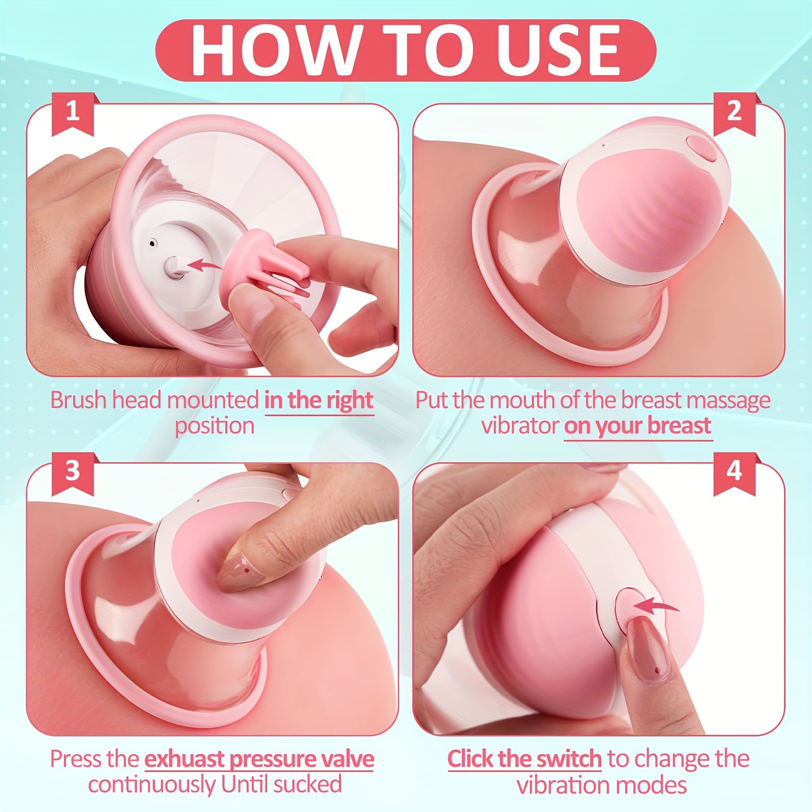 nipple toy clamps strong sucking stimulator massager 10