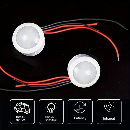 2pcs pir infrared motion automatic sensor detector 12v 24v automatic sensor light switch induction for indoor outdoor lamp