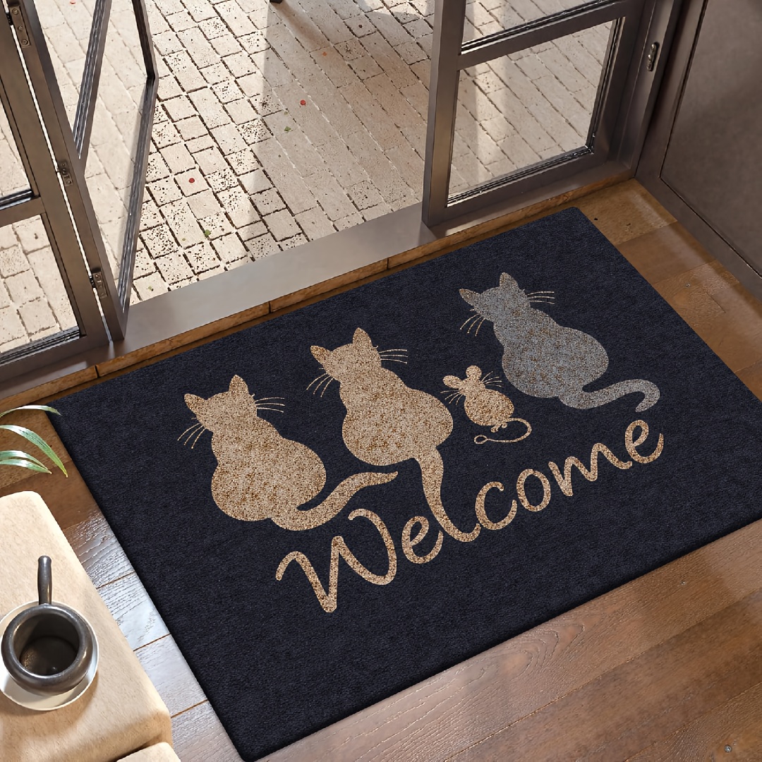 TEMU Produit [Flanelle + Éponge de 1 cm d'épaisseur] 1 pièce Paillasson Amusant de | Motif de Pied, Tapis de Sol Antidérapant, Lavable en Machine,