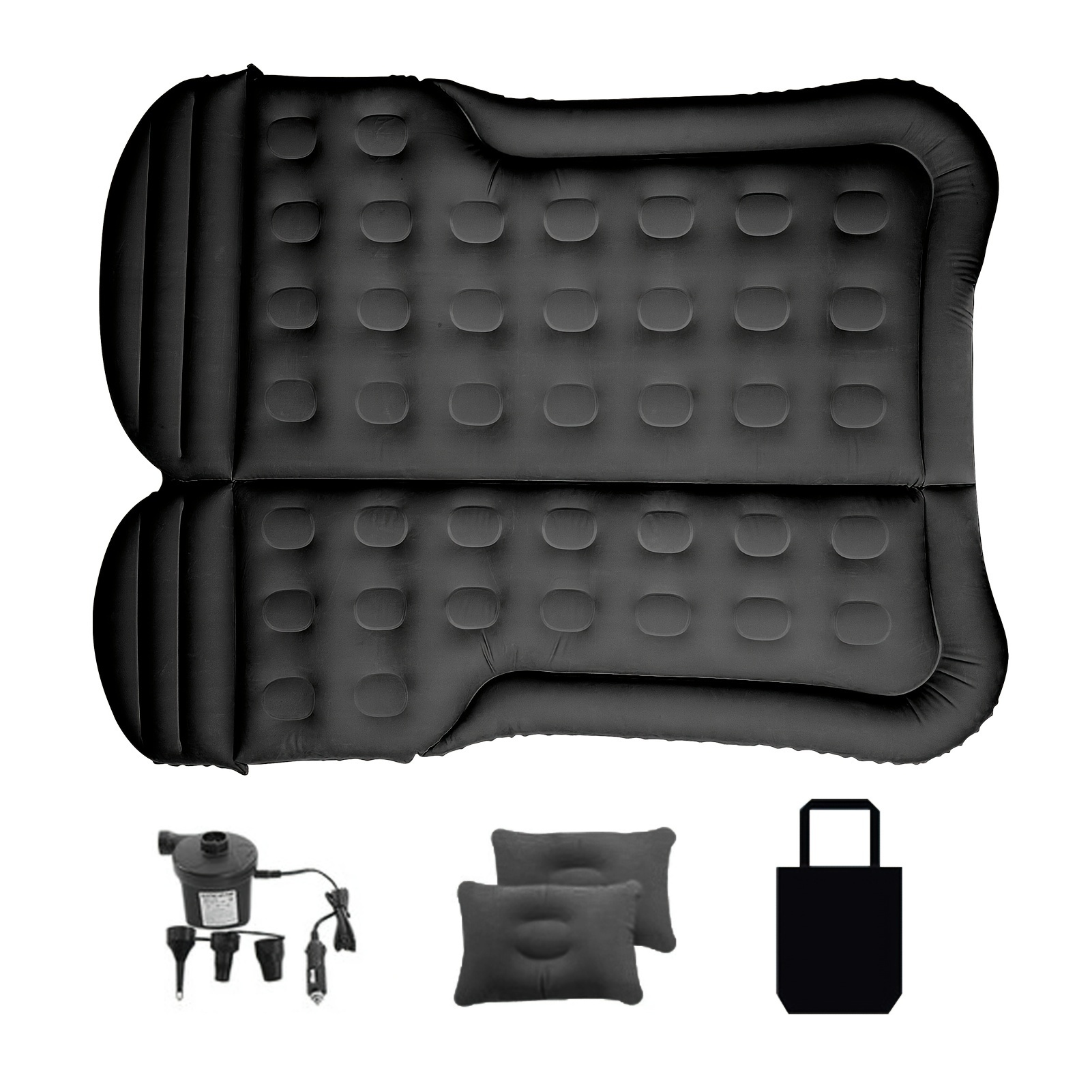 TEMU Suv Air Mattress Camping Bed Cushion Pillow Inflatable Thickened Car Air Bed Mattress With Electric Air Pump Portable Sleeping Pad For Travel