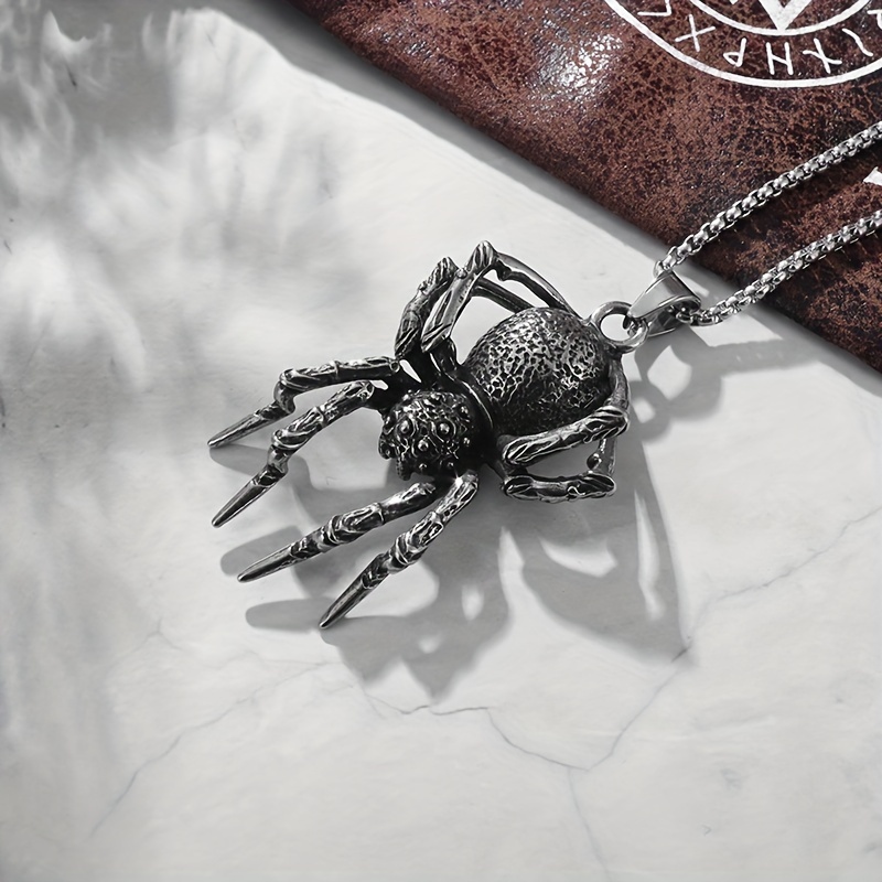 TEMU Collana con ciondolo a forma di grande ragno, 1 pezzo, per , di tendenza, personalit�, , , creativa, accessorio per feste e