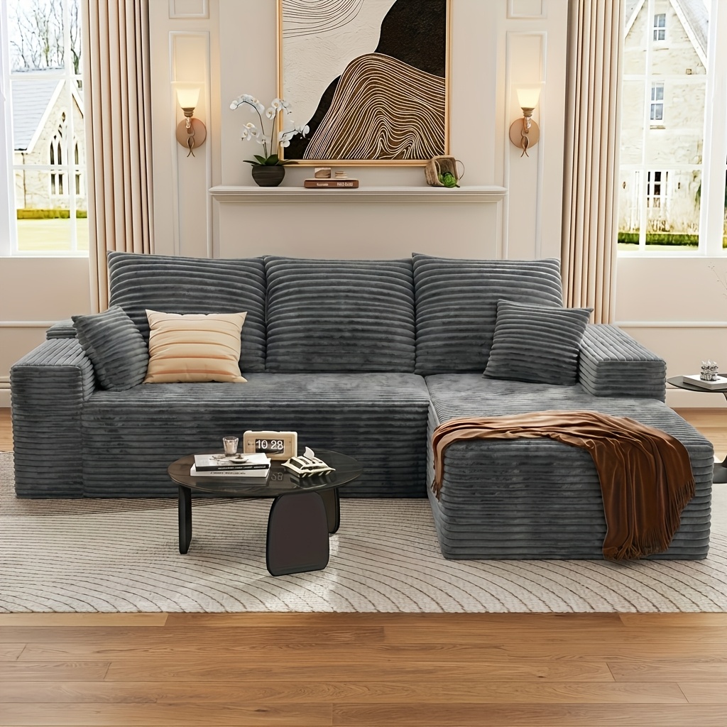 94.1" CONTEMPORARY MODULAR L-SHAPED CLOUD SOFA SET FOR LOUNGE - Plush Cushions, Design, Easy Assembly for Spacious Areas - Ideal for Living Rooms And Flats - Minimalist Aesthetic, Lightweight Furnishings, Home Decor 13 94.1" CONTEMPORARY MODULAR L-SHAPED CLOUD SOFA SET FOR LOUNGE - Plush Cushions, Design, Easy Assembly for Spacious Areas - Ideal for Living Rooms And Flats - Minimalist Aesthetic, Lightweight Furnishings, Home Decor - Image 13