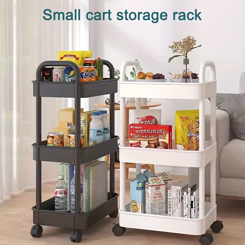 

Versatile Multi-layer Rolling Cart - Portable Snack & Storage Organizer For Bedroom, Bathroom, And Kitchen