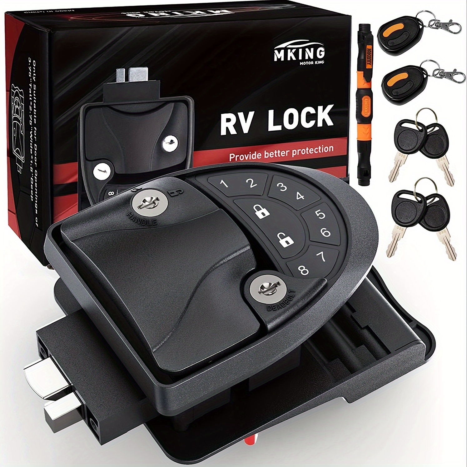 

Rv Entry Lock, Rv Lock, Entry Rv Lock, Zinc Alloy Rv Lock, Travel Trailer Camper Rv Lock, Only Suitable For 2.75" X 3.75" Lock Hole