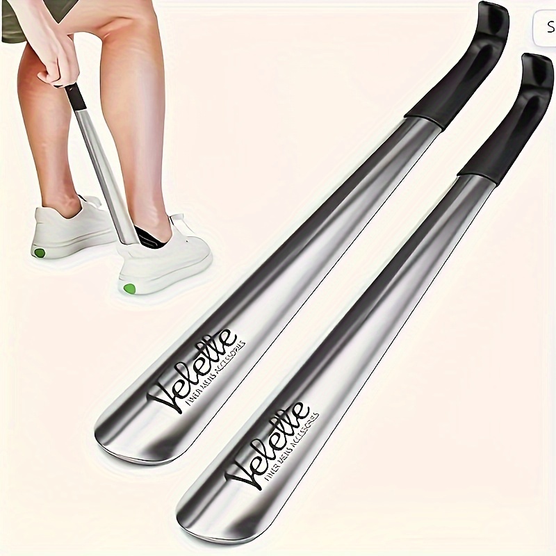 

1pc 16.5- -long Steel Shoehorn - - , , Assists Putting On And - For Elderly, Disabled, Or Issues