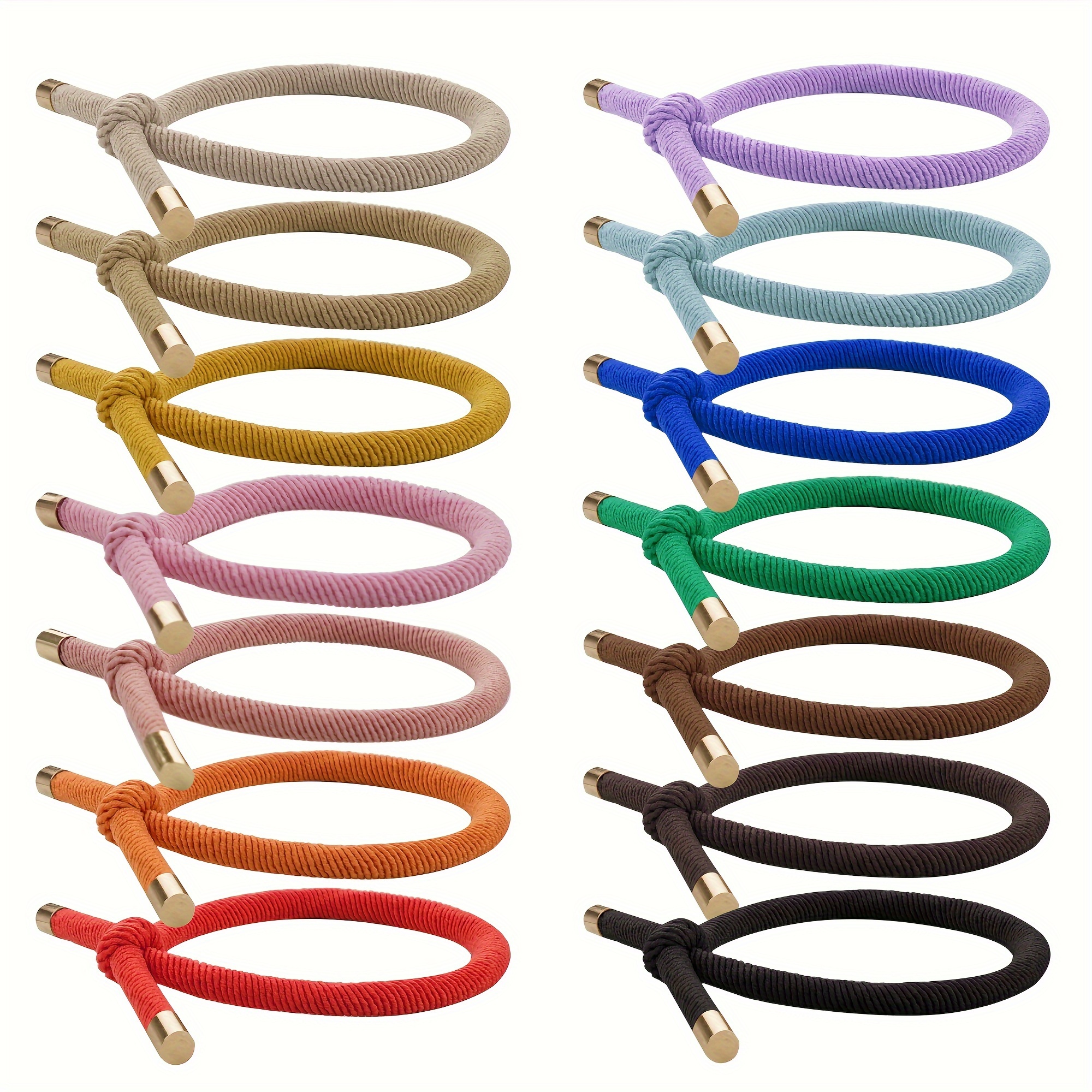 

14-pack Joyo Knotted Hair Ties, Elegant & Cute Fabric Hair Rope Ponytail Holders For Women And Girls, Assorted Solid Colors, Individual Set