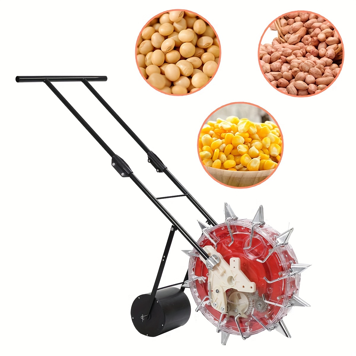 manual seeder hand push garden seeder roller seeding - Temu
