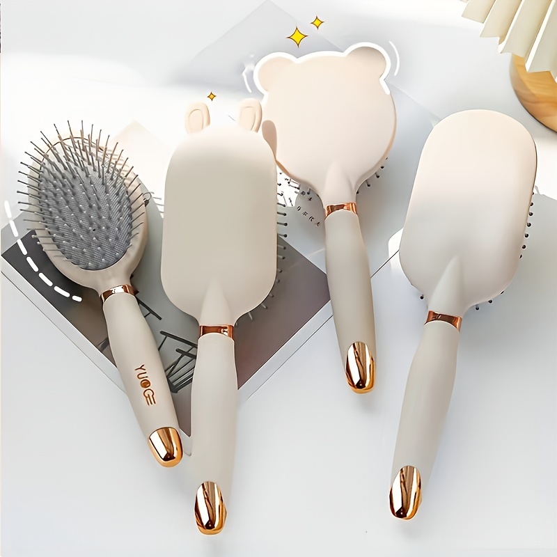 

Cute Bear Detangling Hair Brushes, Air Cushion Massage Comb, Scalp Massager For Women Long Hair, Portable Styling Brush With Vent Hole For Curly Hair, High Aesthetic Appeal