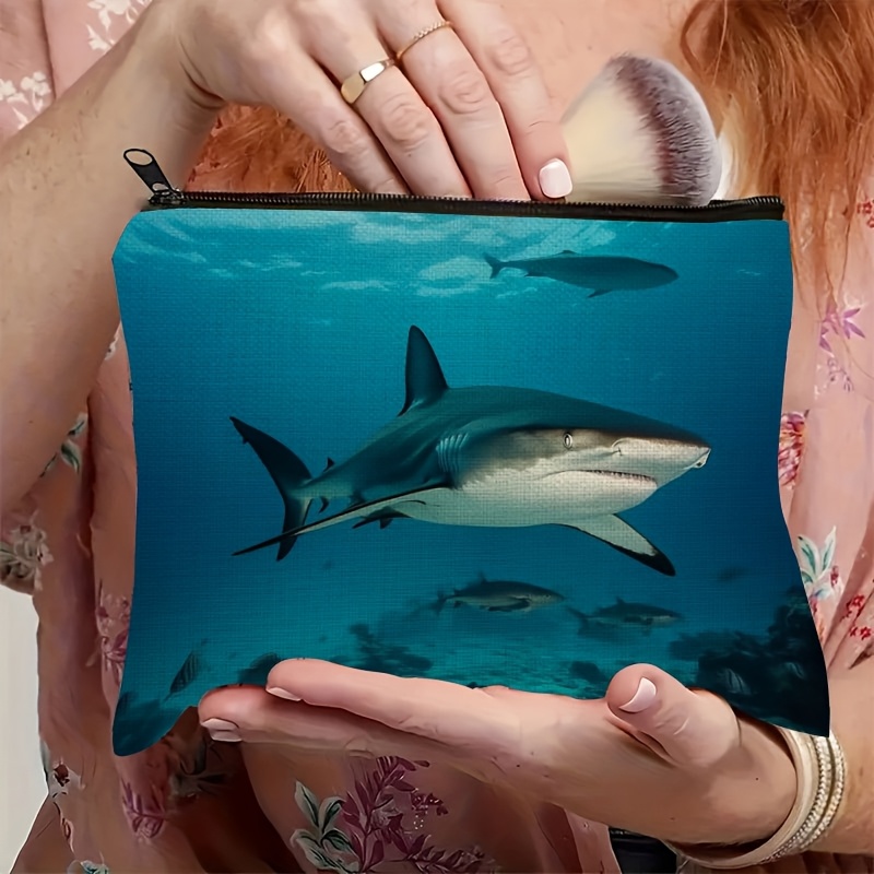 stück hai fisch ozeandesign reißverschlusstasche 7x10 Temu