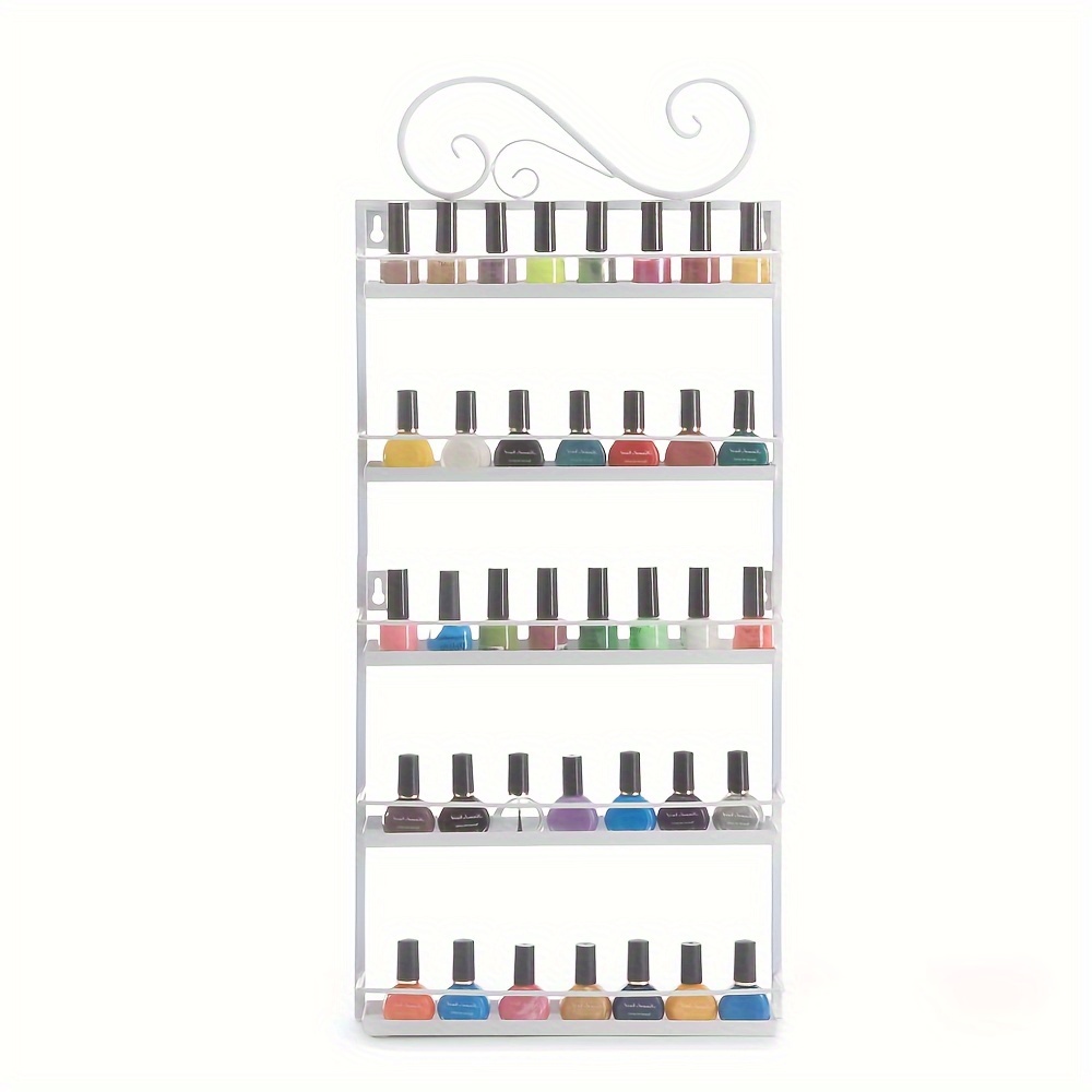 E-shop Regal für Nagellack, Aromatherapie und ätherische Öle in Herzform aus Metall mit 5 Ebenen Lippenstiftständer zur Aufbewahrung