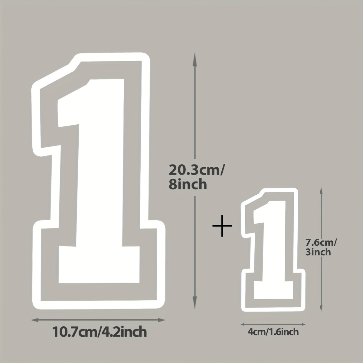 TEMU 2pcs 0-9 Decalcomanie Termotrasferibili - Patch HTV DTF da 3" & 8" per Cappellini, Borse, Jeans, Federe - Personalizzazione Senza Cucire,