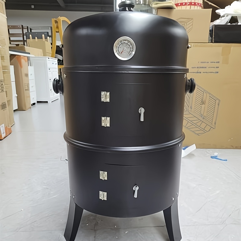 

80*41*48cm Black Smoking Oven Iron Spray Plastic Charcoal Grill Europe