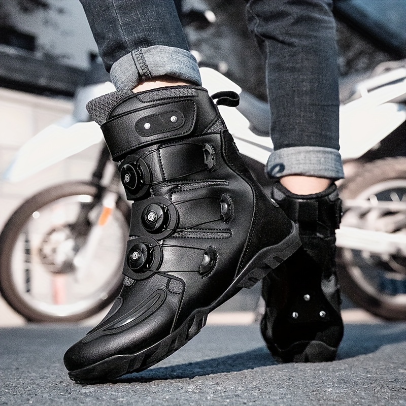 botas moto hombre tobilleras altas color liso Temu Spain