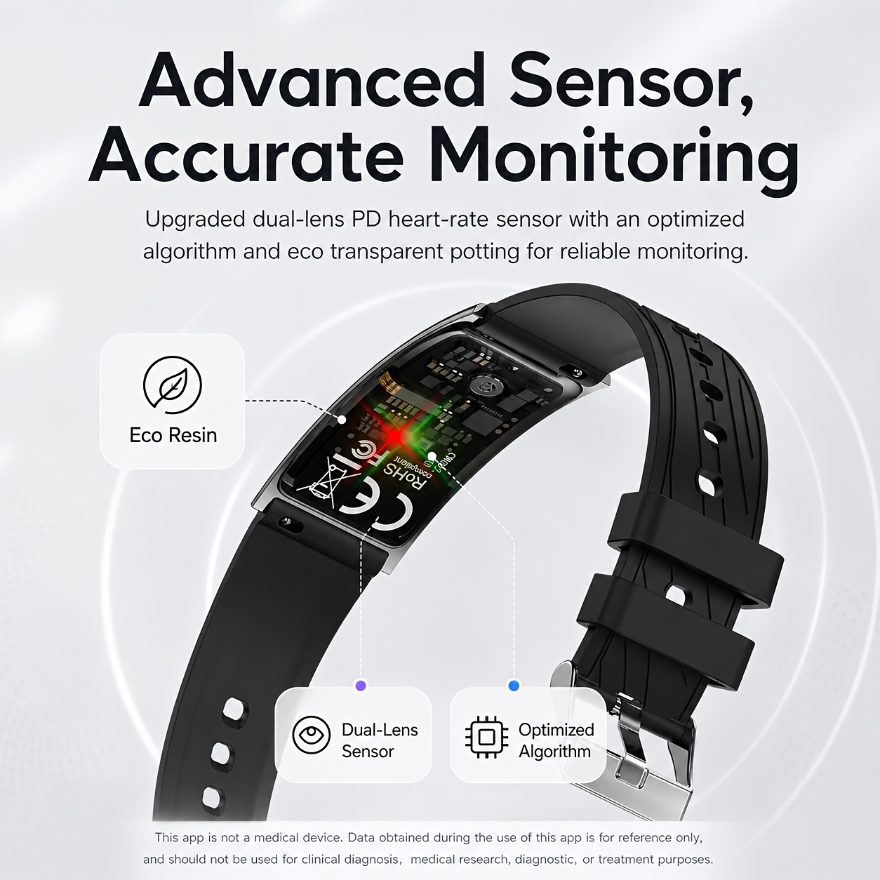 Ultra-Thin Smart Bracelet with Long Battery Life