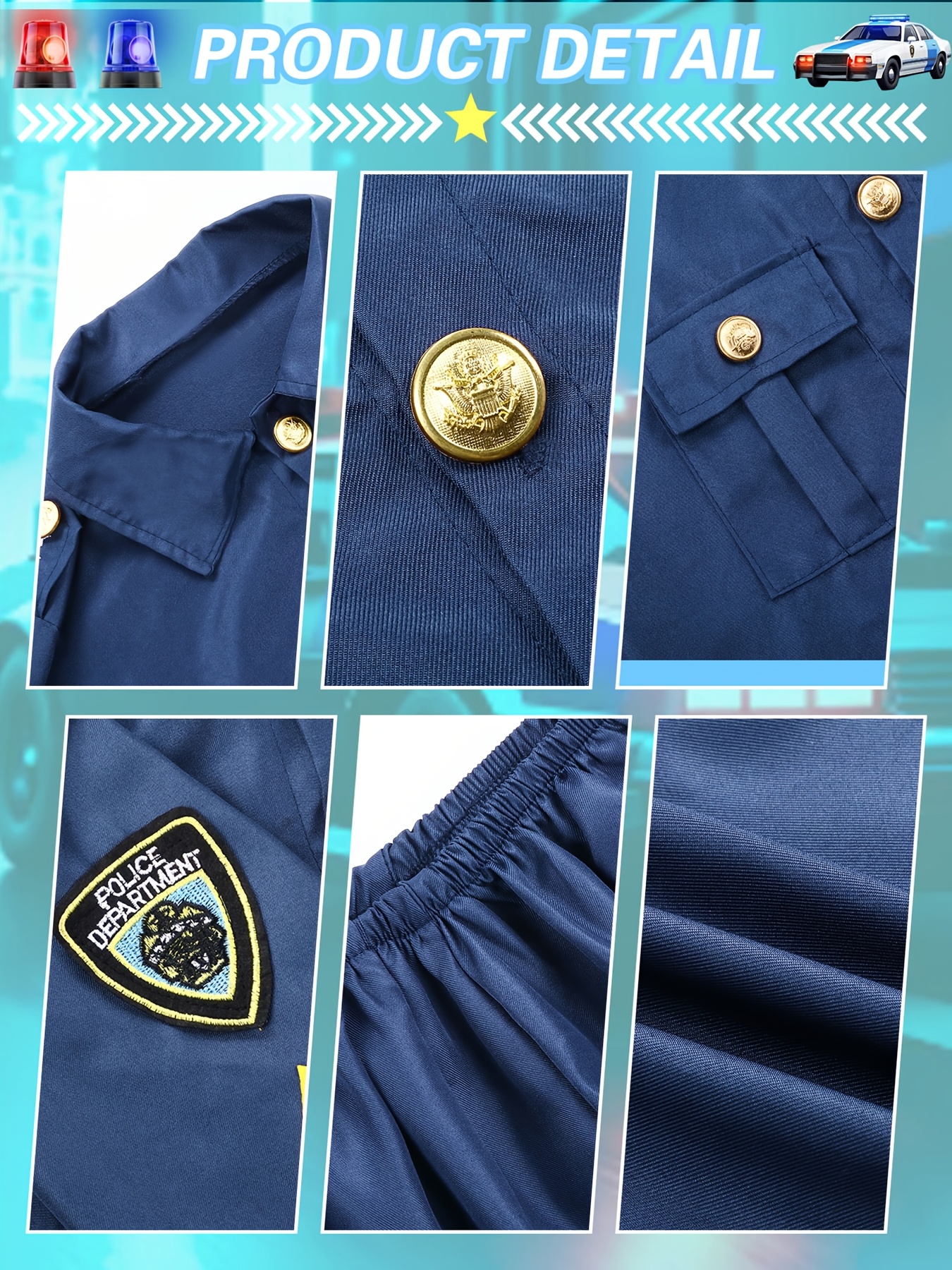 Chapeau De Policier Enfant - Déguisement Costumé Pour Petit Officier, Super Pour Halloween !