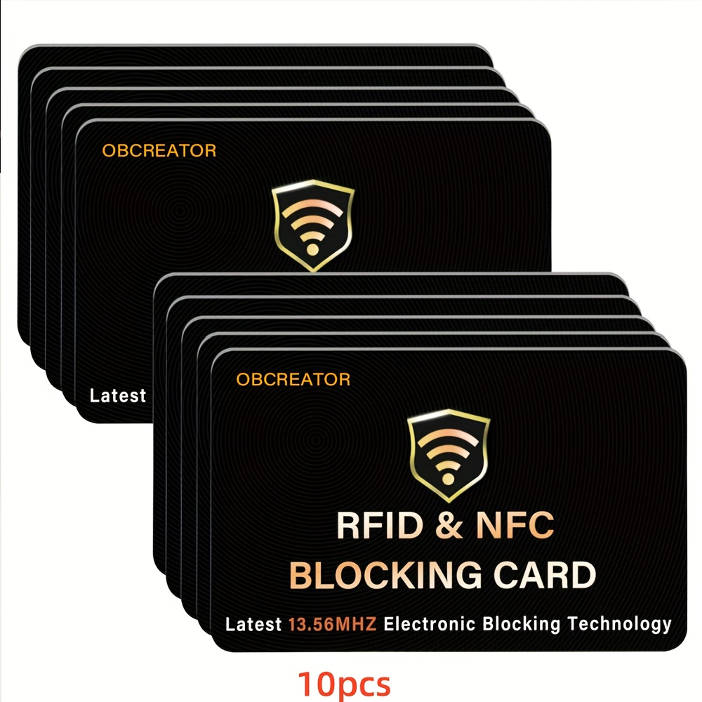 Branded Logo Rfid Blocking Card Protector, Anti-theft Nfc Blocker For Bank Debit/credit Cards, Protection - 2/4/5/10pcs