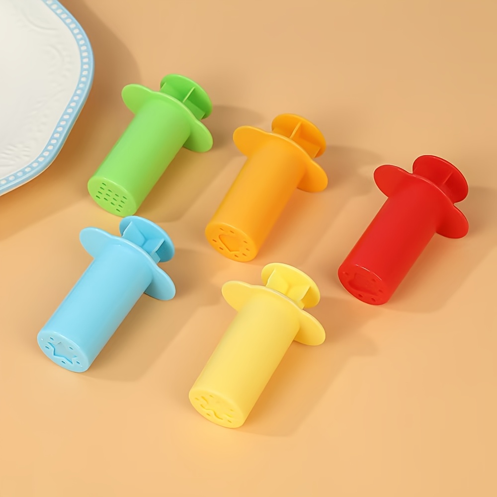 5pcs Diy Modeling Clay Tool Set, Clay Accessory Kit With Plastic Molds, Star, Heart, And Plum Shaped Children' Tools, Random Colors