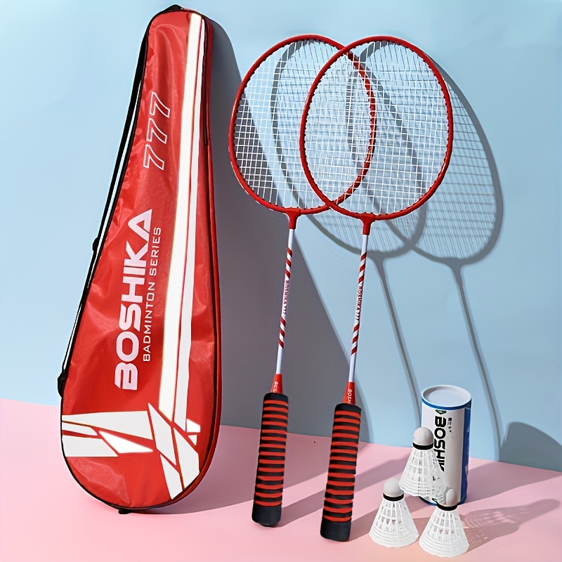 

2-pack Boshik 777 Badminton Rackets Set, Large Frame, Iron Alloy, Options With Carrying Case, Ideal For Outdoor Sports, Perfect Gift For Valentine's, Thanksgiving, Christmas, New Year,