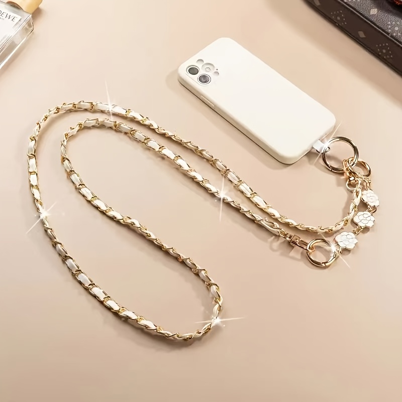 E-shop Modische Kamelien-Ketten-Handy-Lanyard, Handy-Antiverlust-Seil, Messenger--Hängekette, Outdoor-Reise-Tragbares Zubehör