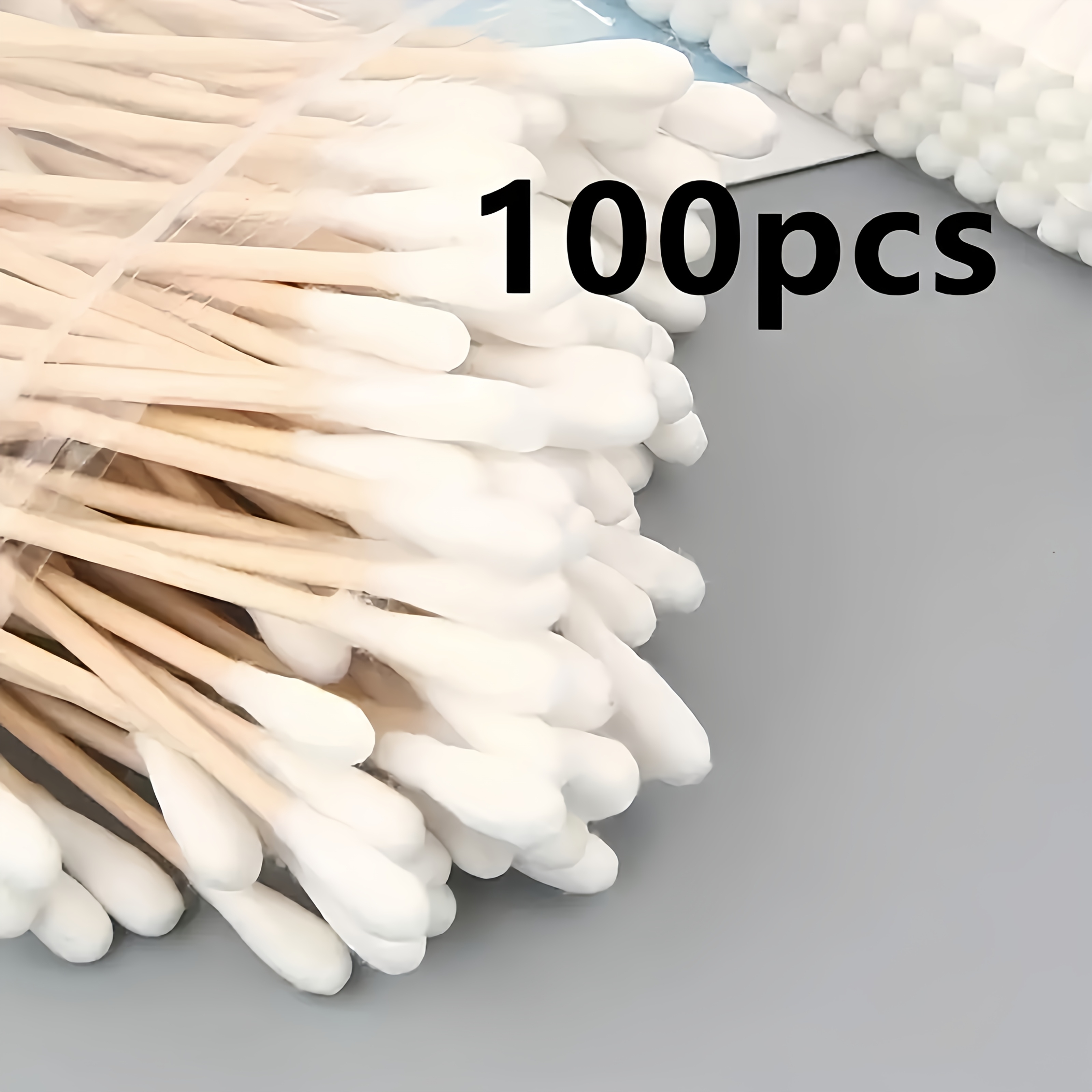 100pcs Of Disposable Double-headed Swabs, Round-headed Ear Swabs, Makeup Removal Sticks, Household Sticks, Ear Swabs, Cleaning Tools