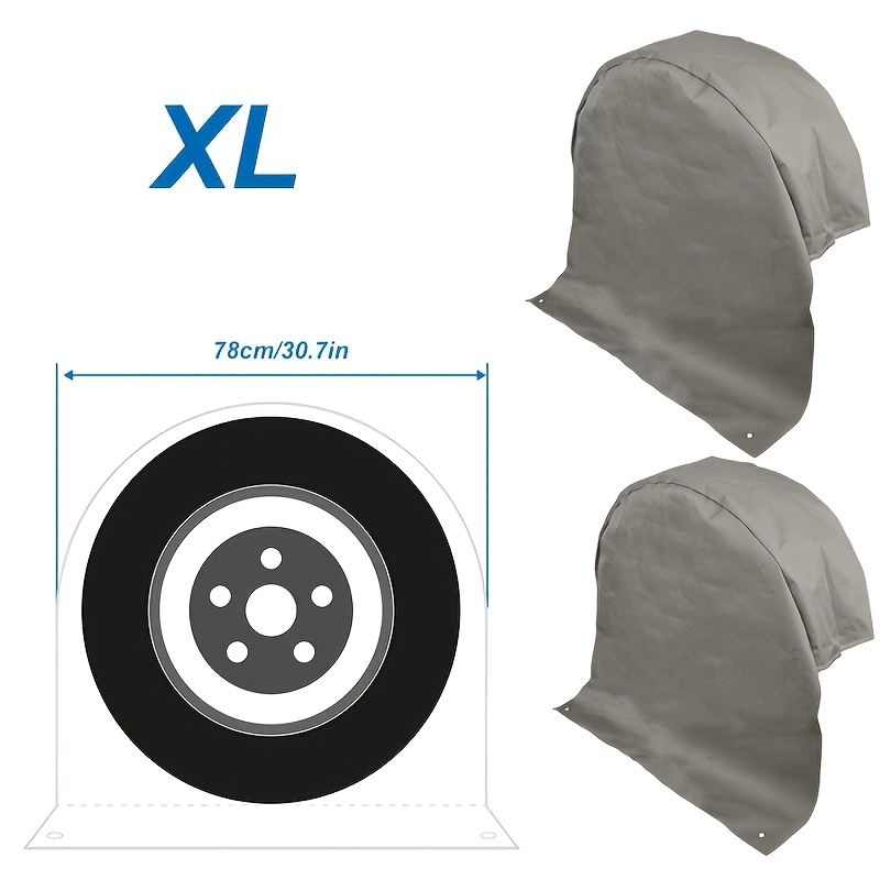 TEMU 2pcs L/xl Wheel Cover Tire Cover For Motorhome Trailer Camping