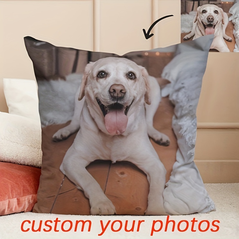 

1pc Custom Photo Pillowcase, High- Double-sided Printing, Contemporary Style, Polyester, Reversible, Zipper Closure, Machine Washable, For Home Decor On Beds, Sofas, Cars, Ideal For Holiday Gifts