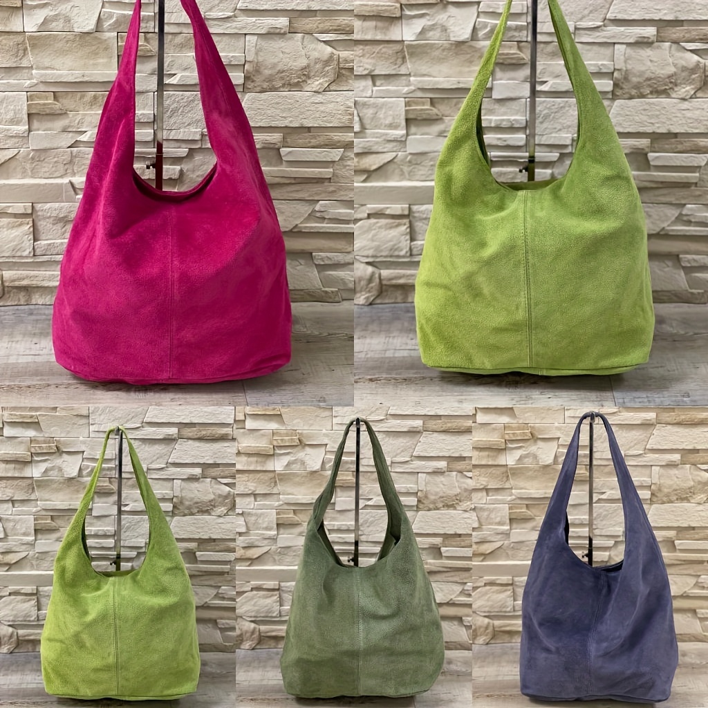 

Suede, One-room Tote Bag, Commuting Must-have, Mom Bag, Multi-color Options