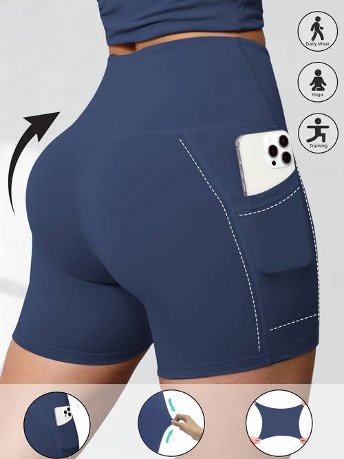 high waisted shorts for women featuring pockets form fitting shorts designed to enhance the with a pocket for your phone