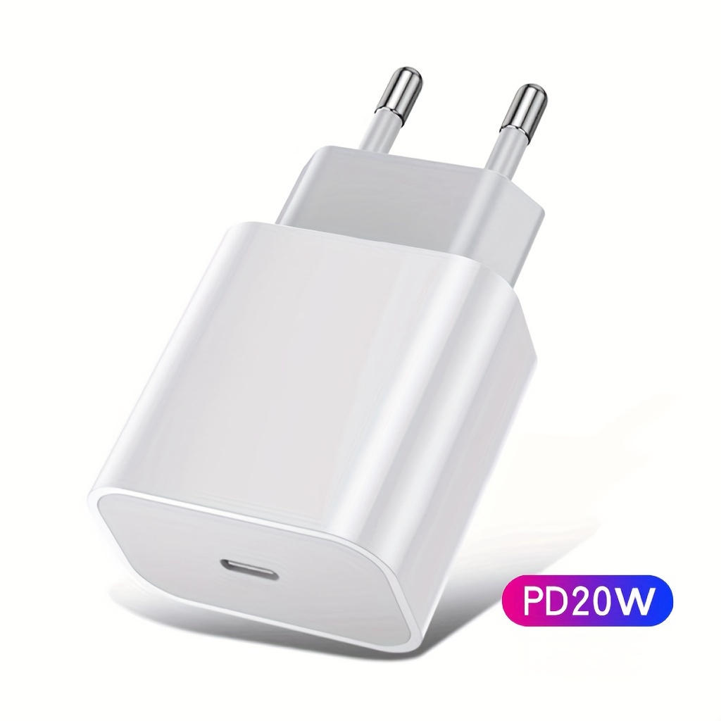 

20w Pd Usb-c Fast Charging Adapter, European Standard Plug, Travel Wall Charger, Power Supply For Quick Charge, 110v/220v Compatible, Usb Type-c Charger Without Battery.