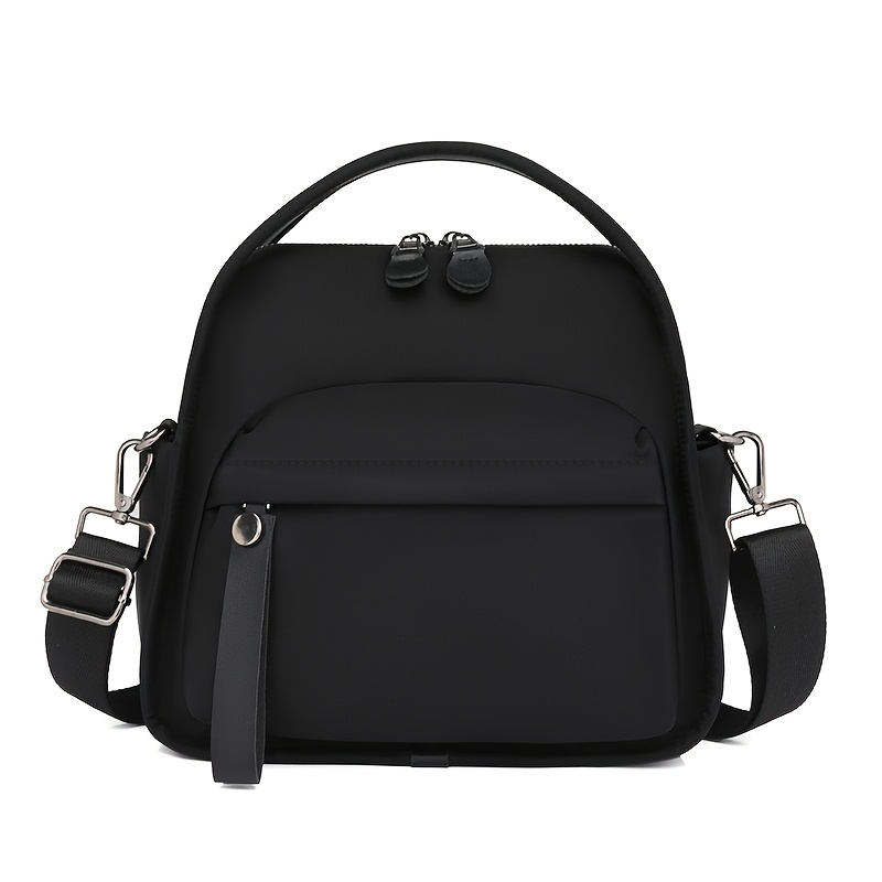 TEMU Nylon Lightweight Women's Shoulder Bag, Practical And Portable High-quality Women's Handbag, Casual Multi Pocket Multi Zipper Commuting Shopping