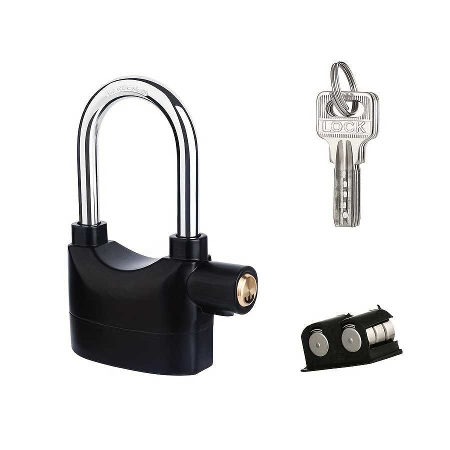 puerta de seguridad   resistente con sensor de movimiento y   fuerte - candado antirrobo para puertas,  , bicicletas, muebles - funciona con pilas (  2 pilas no recargables), cerraduras para el hogar Detalles del producto 6