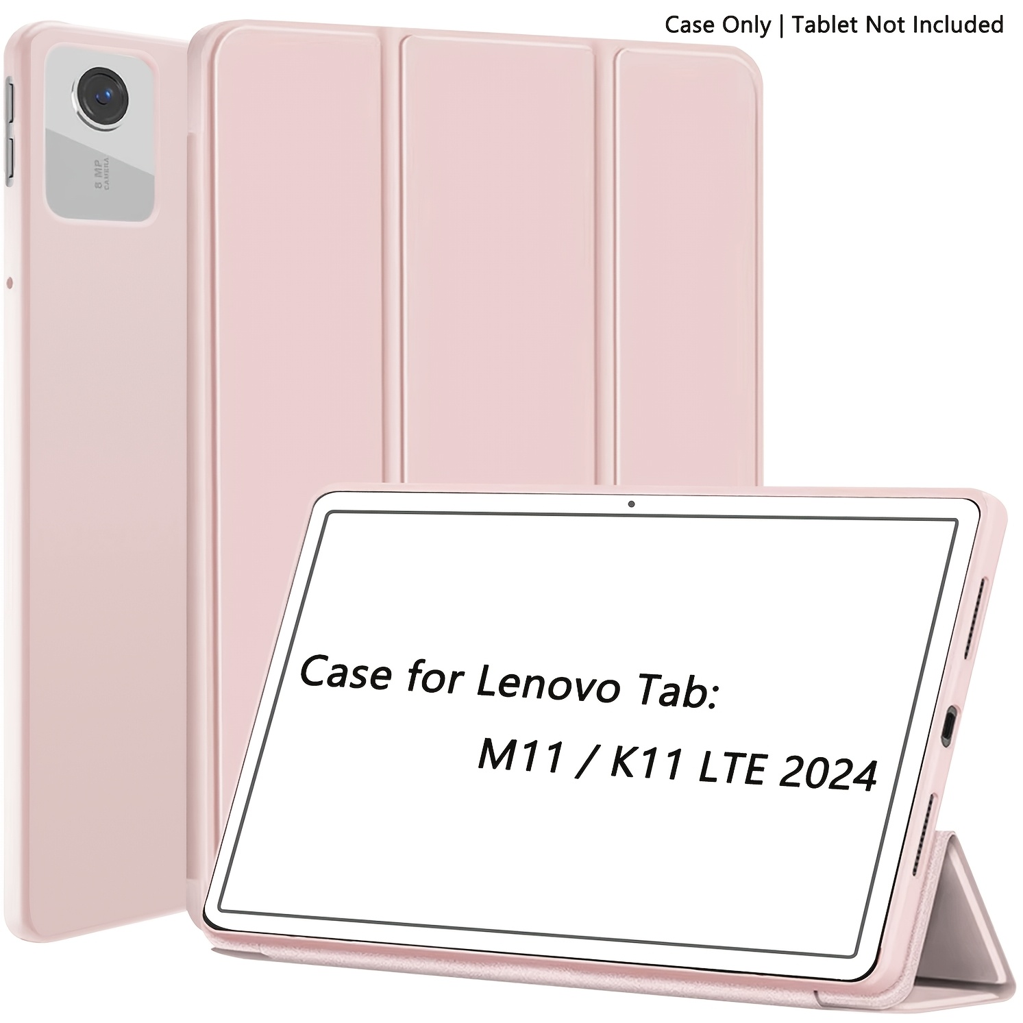 TEMU Funda suave de TPU para tableta for M11/K11, lanzada en 2024. Compatible con TB330FU TB330KU, ligera, con soporte plegable, antiarañazos, funda