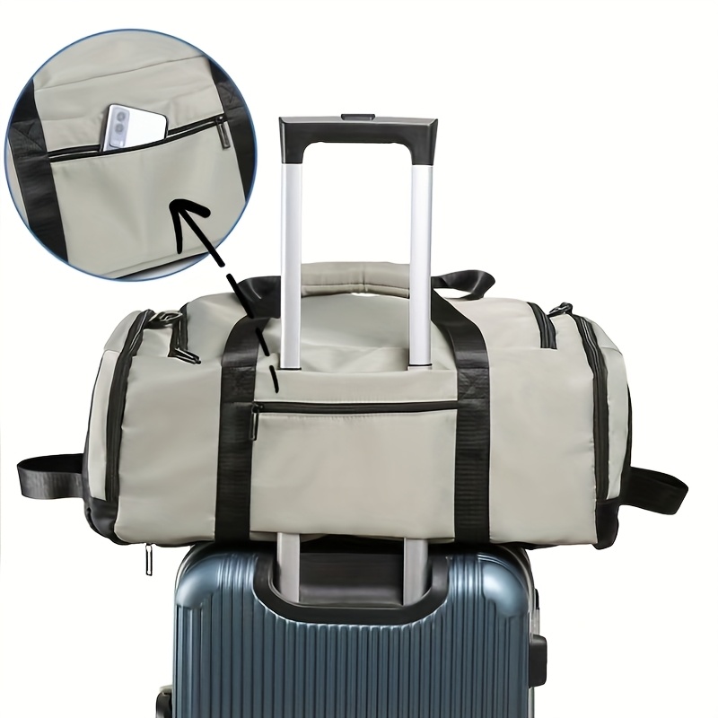 Moqueta de Viaje Multicolor, Mochila Deportiva Unisex para Hombres y Mujeres con Compartimento Independiente para Zapatos, Bolso de Equipaje Multipropósito para Parejas en Vacaciones, Convertible para Uso como Bandolera o de Mano