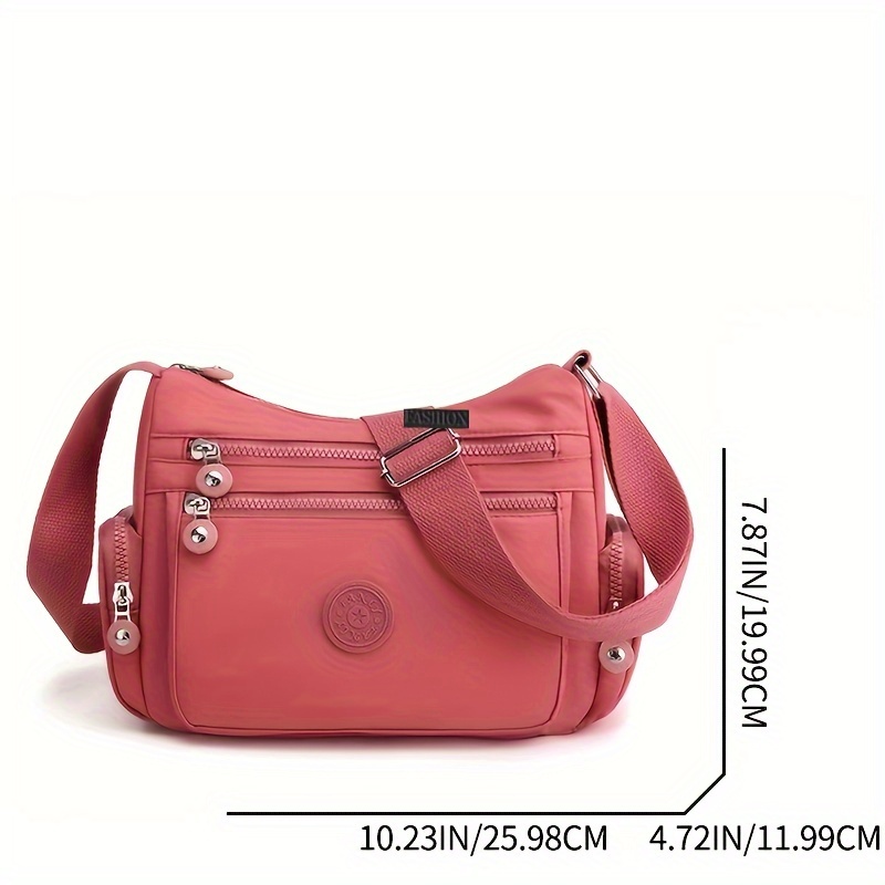 fashion multi pocket crossbody bag simple shoulder bag womens casual handbag messenger purse