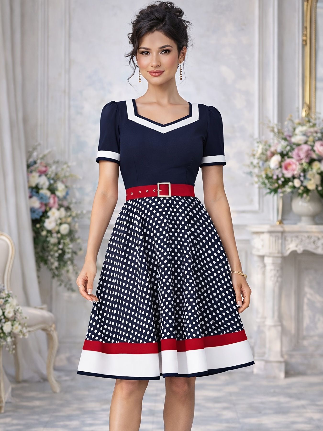 beige and royal blue dress Royal Blue Criss Cross Halter Evening Dress with Overskirt SF012