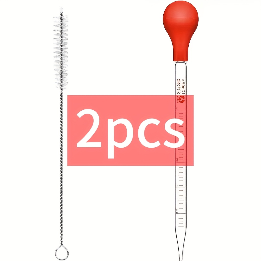 Essential For , This Set Of Glass Pipettes With Precise Graduations With A Cleaning Brush. Ideal For Laboratory Research, Watering Plants, Transferring Liquids, And A Must-have Tool For Scientists