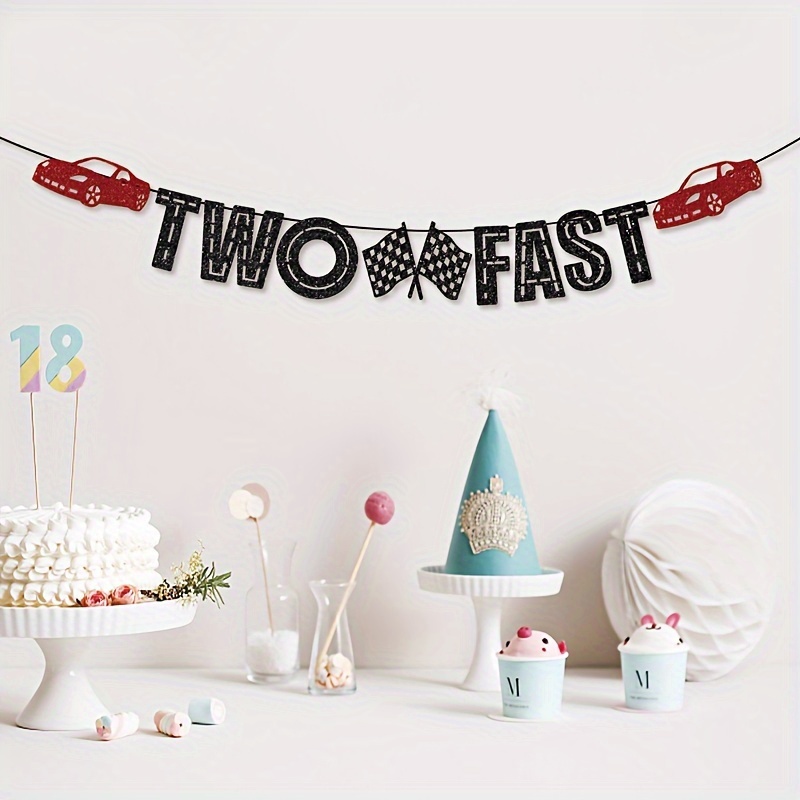 Sports Car Racing Themed Birthday Party Supplies Venue Decoration Pull Flag Banner Party