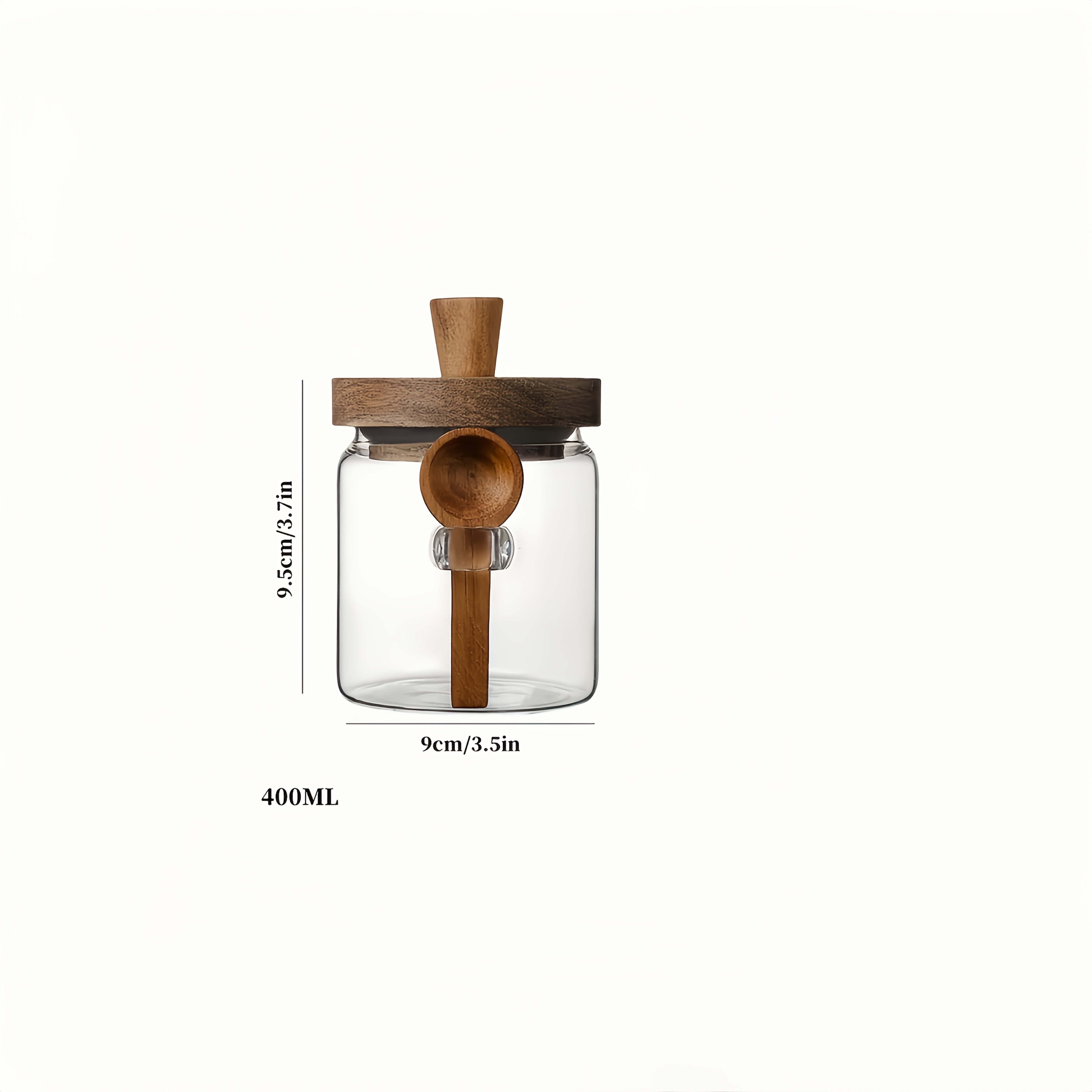 TEMU 1pc High-borosilicate Heat-resistant Glass Coffee Bean Container With Lid & Scoop - Airtight Seal, Large Capacity, Multi-use For Coffee, Tea,