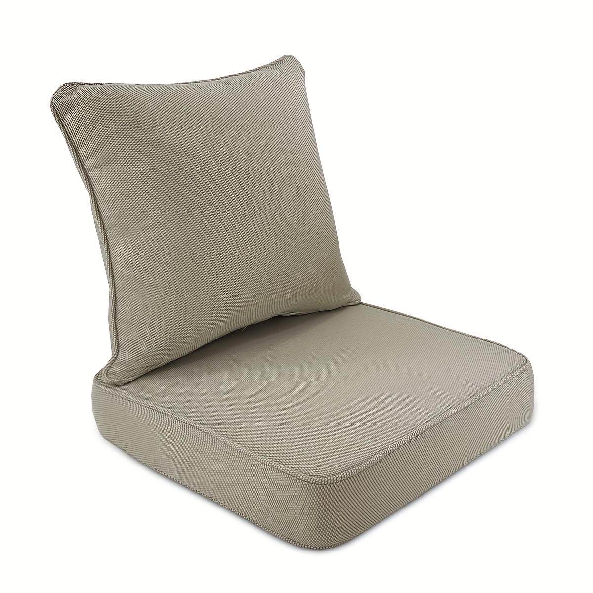 1 Set (1pc Seat Cushion And 1pc Back Cushion) Outdoor/indoor Deep Seat Set, Fade Resistant, Deep Seat Bottom And Back Cushion