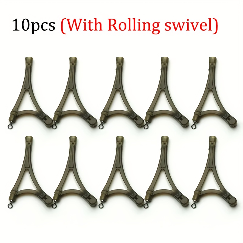 10pcs Premium Pvc Carp Fishing Accessories - Anti- Rotating System For Method Feeder Cages, Essential Gear For Efficient Fishing