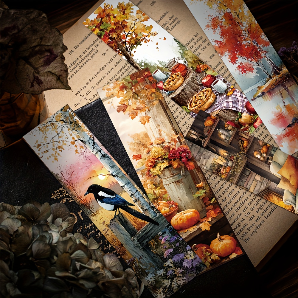 TEMU 30pcs Autumn Maple Leaf Paper Bookmarks Paper Bookmarks For Book Decoration