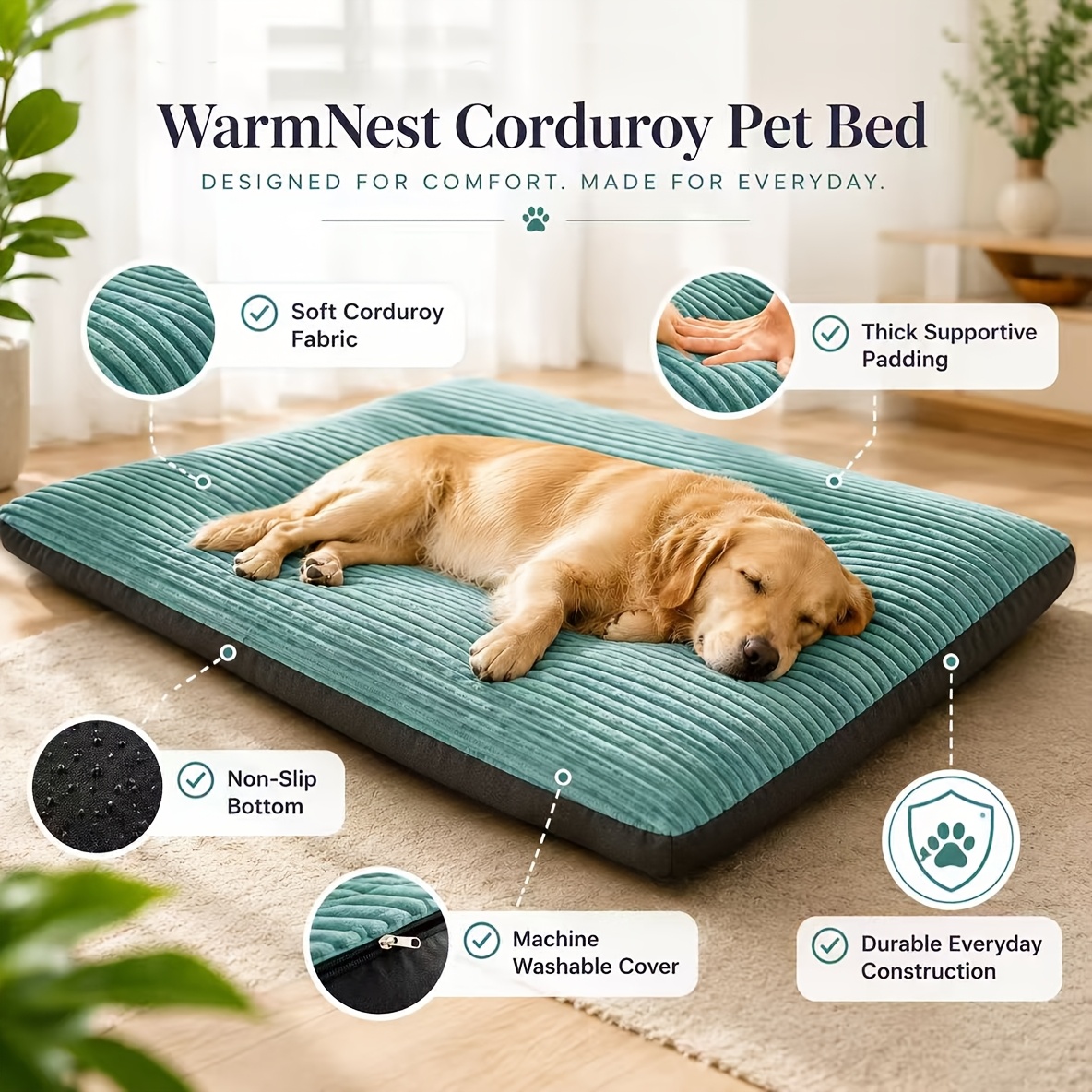 120Cm 4XL Dog Bed Mattress: Spacious And Washable Pet Crate Mat Designed for Ultimate Comfort, Cozy Dog Sofa with Anti-Slip Bottom-Perfect Pet Pillow Cushion for Dogs And Cats, Ideal for Use in Living Rooms, Bedrooms, Or During Travel