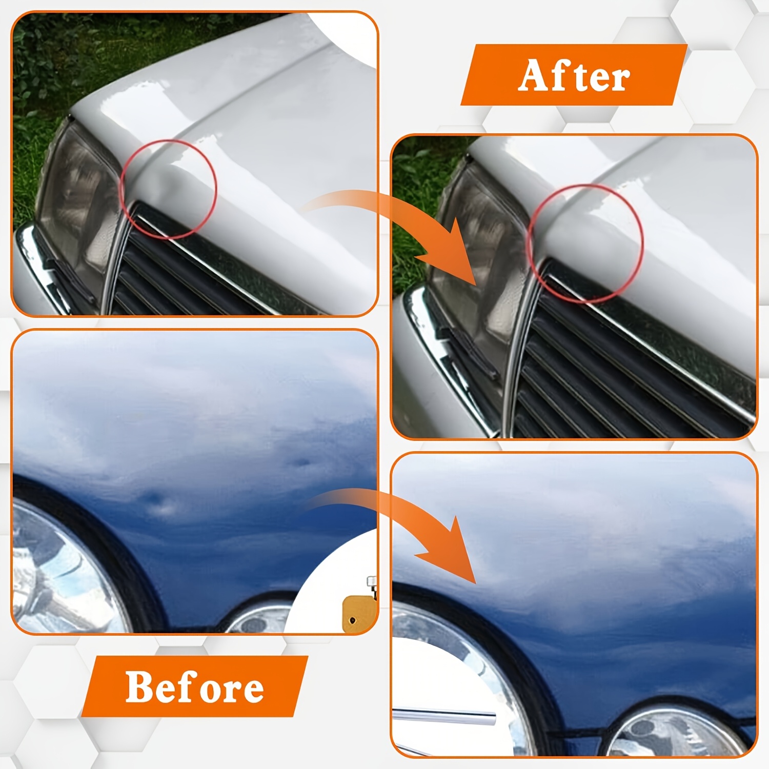 paintless dent repair kit   a dent repair tool set and a golden tool lifter   with 20 dent pull tabs suitable for repairing car body dents caused by hail and other   issues Product details 6