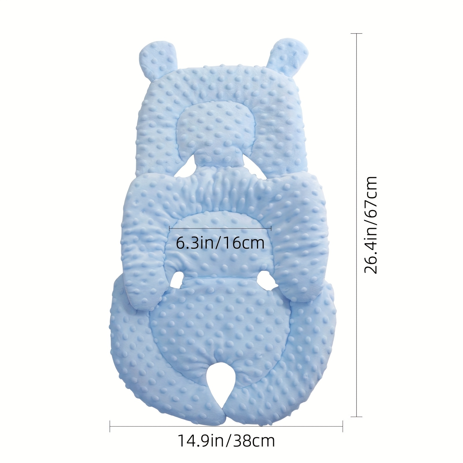 TEMU Double-sided Winter Car Seat Cushion For Kids - Thickened, Warm, And Breathable Car Seat Pad, Suitable For Children's High Chairs And Travel -