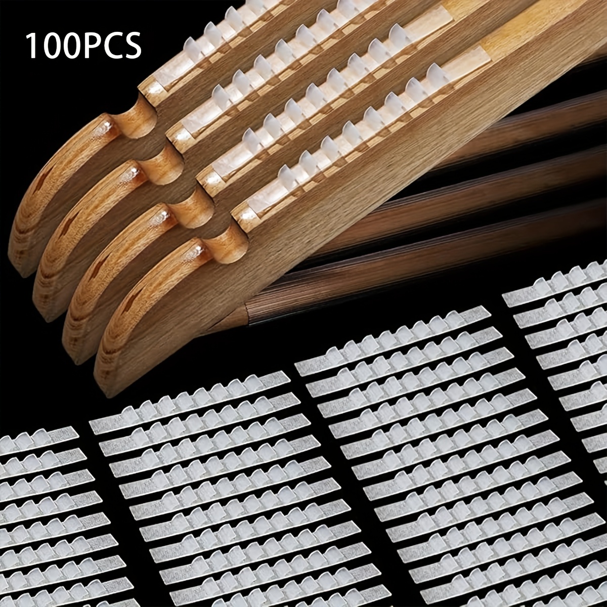 Image of Self-adhesive Scale-shaped Anti-slip Hanger Pads, Suitable For Types Of Hangers To Prevent Clothes From Slipping Off, Hanger Teeth Anti-slip Stickers, Hanger Non-slip Strips