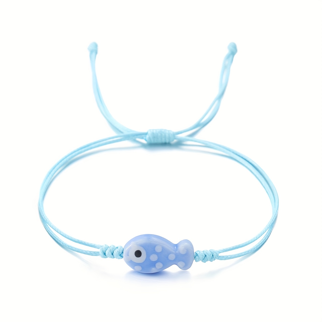 Adjustable Ceramic Fish Bracelet Hand Woven Wristband